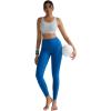 RUNNING GIRL Leggings for Women 25″ Inseam, High Waisted Compression Buttery Soft Yoga Pants with Pockets(Deep Blue)