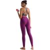 RUNNING GIRL Leggings for Women 25″ Inseam, High Waisted Compression Buttery Soft Yoga Pants with Pockets(Plum)