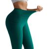 RUNNING GIRL Leggings for Women 25″ Inseam, High Waisted Compression Buttery Soft Yoga Pants with Pockets(Teal)