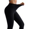 RUNNING GIRL No Front Seam Leggings for Women 25″ Inseam, High Waisted Seamless Buttery Soft Yoga Pants(Black)