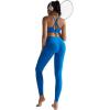 RUNNING GIRL No Front Seam Leggings for Women 25″ Inseam, High Waisted Seamless Buttery Soft Yoga Pants(Deep Blue)