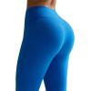 RUNNING GIRL No Front Seam Leggings for Women 25″ Inseam, High Waisted Seamless Buttery Soft Yoga Pants(Deep Blue)