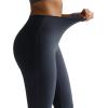 RUNNING GIRL No Front Seam Leggings for Women 25″ Inseam, High Waisted Seamless Buttery Soft Yoga Pants(Deep Grey)