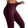RUNNING GIRL No Front Seam Leggings for Women 25″ Inseam, High Waisted Seamless Buttery Soft Yoga Pants(Maroon)