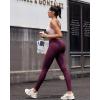 RUNNING GIRL No Front Seam Leggings for Women 25″ Inseam, High Waisted Seamless Buttery Soft Yoga Pants(Maroon)