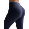 RUNNING GIRL No Front Seam Leggings for Women 25″ Inseam, High Waisted Seamless Buttery Soft Yoga Pants(Navy Blue)