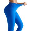 RUNNING GIRL No Front Seam Leggings for Women 25″ Inseam, High Waisted Seamless Buttery Soft Yoga Pants(Sparkle Blue)