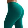 RUNNING GIRL No Front Seam Leggings for Women 25″ Inseam, High Waisted Seamless Buttery Soft Yoga Pants(Teal)