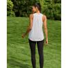 RUNNING GIRL Racerback Running Yoga Athletic Tank Tops for Women, Sleeveless Workout Tank Tops Woman Tennis Shirts(B-white)