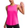 RUNNING GIRL Racerback Running Yoga Athletic Tank Tops for Women, Sleeveless Workout Tank Tops Woman Tennis Shirts(C-rose Red)