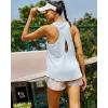 RUNNING GIRL Racerback Running Yoga Athletic Tank Tops for Women, Sleeveless Workout Tank Tops Woman Tennis Shirts(Grey)