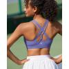 RUNNING GIRL Sports Bra for Women High Support, Criss-Cross Back Padded Strappy Sports Bras Yoga Bra with Removable Cups(1-amethyst)