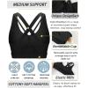 RUNNING GIRL Sports Bra for Women High Support, Criss-Cross Back Padded Strappy Sports Bras Yoga Bra with Removable Cups(1-black)
