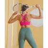 RUNNING GIRL Sports Bra for Women High Support, Criss-Cross Back Padded Strappy Sports Bras Yoga Bra with Removable Cups(1-hot Pink)
