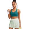 RUNNING GIRL Sports Bra for Women High Support, Criss-Cross Back Padded Strappy Sports Bras Yoga Bra with Removable Cups(1-teal)