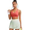 RUNNING GIRL Sports Bra for Women High Support, Criss-Cross Back Padded Strappy Sports Bras Yoga Bra with Removable Cups(1-watermelon Red)