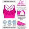 RUNNING GIRL Sports Bra for Women High Support, Criss-Cross Back Padded Strappy Sports Bras Yoga Bra with Removable Cups(2-blue+pink+green)