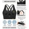 RUNNING GIRL Sports Bra for Women High Support, Criss-Cross Back Padded Strappy Sports Bras Yoga Bra with Removable Cups(A-black)