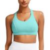 RUNNING GIRL Sports Bra for Women High Support, Criss-Cross Back Padded Strappy Sports Bras Yoga Bra with Removable Cups(A-electric Green)