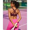 RUNNING GIRL Sports Bra for Women High Support, Criss-Cross Back Padded Strappy Sports Bras Yoga Bra with Removable Cups(A-wine Red)