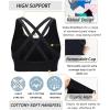 RUNNING GIRL Sports Bra for Women High Support, Criss-Cross Back Padded Strappy Sports Bras Yoga Bra with Removable Cups(Black)