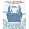 RUNNING GIRL Sports Bra for Women High Support, Criss-Cross Back Padded Strappy Sports Bras Yoga Bra with Removable Cups(Blue)