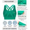 RUNNING GIRL Sports Bra for Women High Support, Criss-Cross Back Padded Strappy Sports Bras Yoga Bra with Removable Cups(Green)