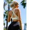 RUNNING GIRL Sports Bra for Women High Support, Criss-Cross Back Padded Strappy Sports Bras Yoga Bra with Removable Cups(White)