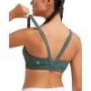 RUNNING GIRL Sports Bra for Women High Support, Molded Cup High Impact Sports Bras with Sewn in Pads Strappy Running Bra(3004 Sage Green)
