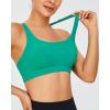 RUNNING GIRL Sports Bra for Women High Support, Molded Cup High Impact Sports Bras with Sewn in Pads Strappy Running Bra(Aqua Green)