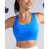 RUNNING GIRL Sports Bra for Women High Support, Molded Cup High Impact Sports Bras with Sewn in Pads Strappy Running Bra(Bright Blue)