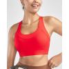 RUNNING GIRL Sports Bra for Women High Support, Molded Cup High Impact Sports Bras with Sewn in Pads Strappy Running Bra(Bright Red)