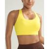 RUNNING GIRL Sports Bra for Women High Support, Molded Cup High Impact Sports Bras with Sewn in Pads Strappy Running Bra(Bright Yellow)