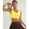 RUNNING GIRL Sports Bra for Women High Support, Molded Cup High Impact Sports Bras with Sewn in Pads Strappy Running Bra(Bright Yellow)
