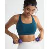 RUNNING GIRL Sports Bra for Women High Support, Molded Cup High Impact Sports Bras with Sewn in Pads Strappy Running Bra(Dark Blue)