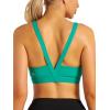 RUNNING GIRL Sports Bra for Women High Support, Molded Cup High Impact Sports Bras with Sewn in Pads Strappy Running Bra(Electric Green)