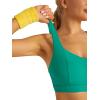 RUNNING GIRL Sports Bra for Women High Support, Molded Cup High Impact Sports Bras with Sewn in Pads Strappy Running Bra(Electric Green)