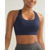 RUNNING GIRL Sports Bra for Women High Support, Molded Cup High Impact Sports Bras with Sewn in Pads Strappy Running Bra(Inky Blue)