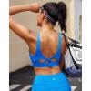 RUNNING GIRL Sports Bra for Women High Support, Molded Cup High Impact Sports Bras with Sewn in Pads Workout Running Bra(Bright Blue)