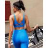 RUNNING GIRL Sports Bra for Women High Support, Molded Cup High Impact Sports Bras with Sewn in Pads Workout Running Bra(Bright Blue)