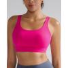 RUNNING GIRL Sports Bra for Women High Support, Molded Cup High Impact Sports Bras with Sewn in Pads Workout Running Bra(Hot Pink)