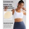 RUNNING GIRL Sports Bra for Women High Support, Molded Cup High Impact Sports Bras with Sewn in Pads Workout Running Bra(White)