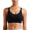 RUNNING GIRL Sports Bra for Women High Support, Molded Cup High Impact Sports Bras with Sewn in Pads(A-black)