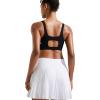 RUNNING GIRL Sports Bra for Women High Support, Molded Cup High Impact Sports Bras with Sewn in Pads(A-black)