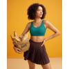 RUNNING GIRL Sports Bra for Women High Support, Molded Cup High Impact Sports Bras with Sewn in Pads(A-dark Green)
