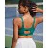 RUNNING GIRL Sports Bra for Women High Support, Molded Cup High Impact Sports Bras with Sewn in Pads(A-dark Green)