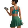 RUNNING GIRL Sports Bra for Women High Support, Molded Cup High Impact Sports Bras with Sewn in Pads(A-dark Green)