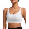 RUNNING GIRL Sports Bra for Women High Support, Molded Cup High Impact Sports Bras with Sewn in Pads(A-grey)