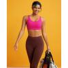 RUNNING GIRL Sports Bra for Women High Support, Molded Cup High Impact Sports Bras with Sewn in Pads(A-hot Pink)