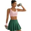 RUNNING GIRL Sports Bra for Women High Support, Molded Cup High Impact Sports Bras with Sewn in Pads(A-pink)